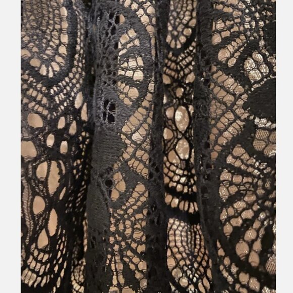 BNWOT The Kooples Floral Black Lace Tulle Mini Skirt, Size FR 1 (S) - Picture 6 of 8